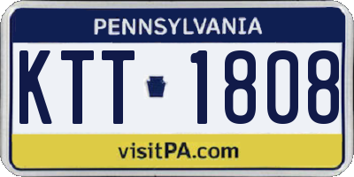 PA license plate KTT1808