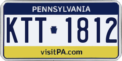 PA license plate KTT1812