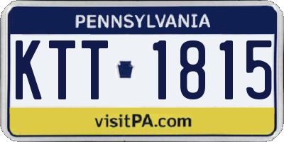 PA license plate KTT1815