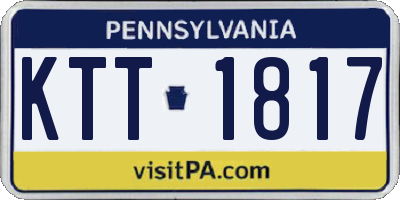 PA license plate KTT1817