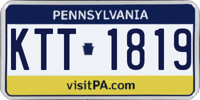 PA license plate KTT1819