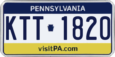 PA license plate KTT1820