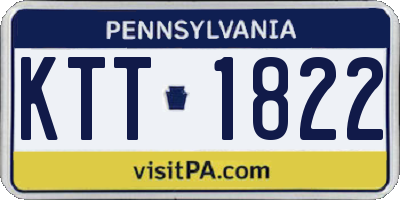 PA license plate KTT1822