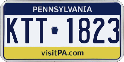 PA license plate KTT1823