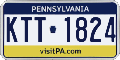 PA license plate KTT1824