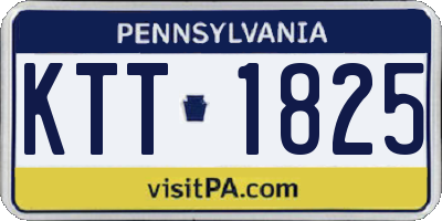 PA license plate KTT1825