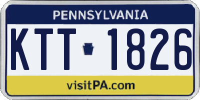 PA license plate KTT1826