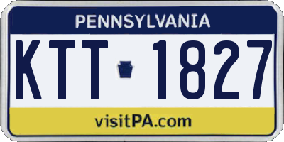 PA license plate KTT1827