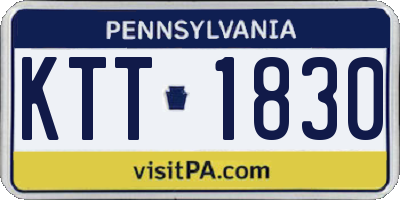 PA license plate KTT1830