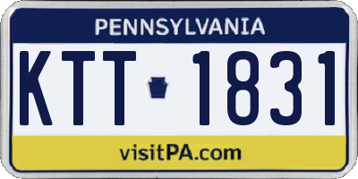 PA license plate KTT1831