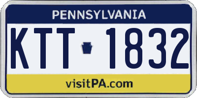 PA license plate KTT1832