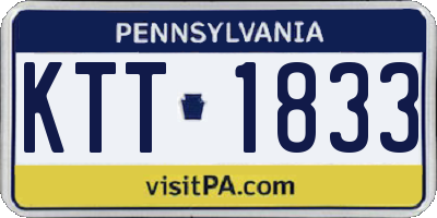 PA license plate KTT1833