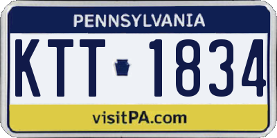 PA license plate KTT1834