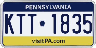 PA license plate KTT1835