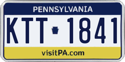 PA license plate KTT1841