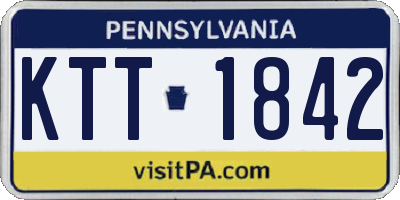 PA license plate KTT1842