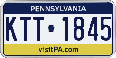 PA license plate KTT1845