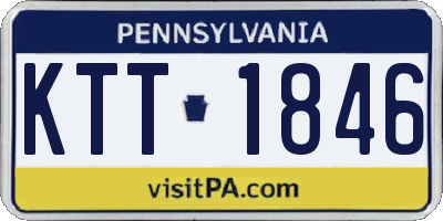 PA license plate KTT1846