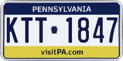 PA license plate KTT1847