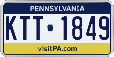 PA license plate KTT1849