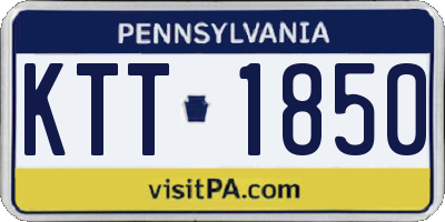 PA license plate KTT1850