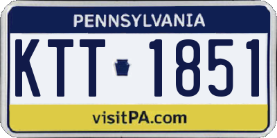 PA license plate KTT1851
