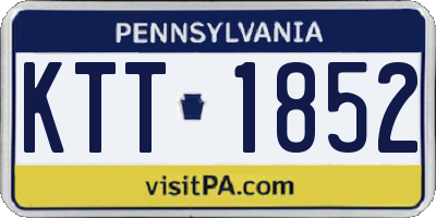 PA license plate KTT1852
