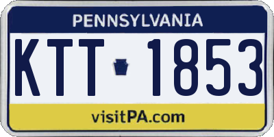 PA license plate KTT1853