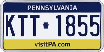 PA license plate KTT1855