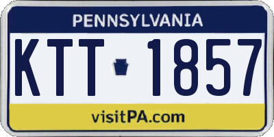 PA license plate KTT1857