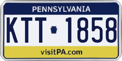 PA license plate KTT1858