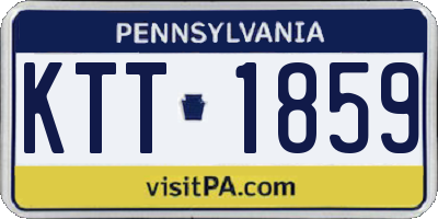PA license plate KTT1859