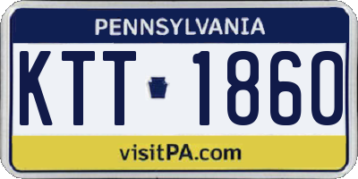 PA license plate KTT1860