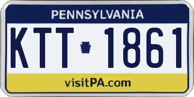 PA license plate KTT1861