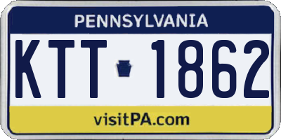 PA license plate KTT1862