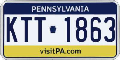 PA license plate KTT1863