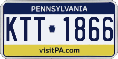 PA license plate KTT1866