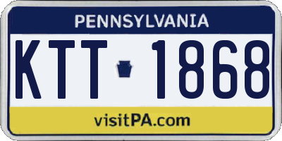 PA license plate KTT1868