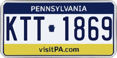 PA license plate KTT1869
