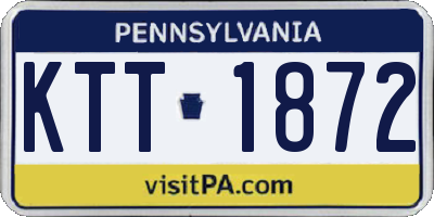 PA license plate KTT1872