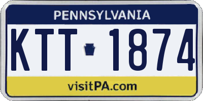 PA license plate KTT1874