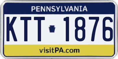 PA license plate KTT1876