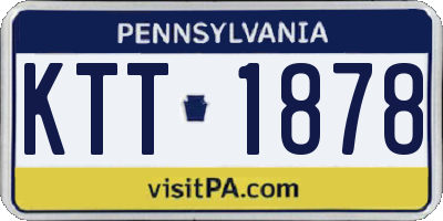 PA license plate KTT1878