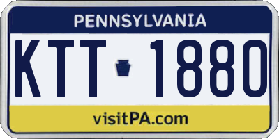 PA license plate KTT1880