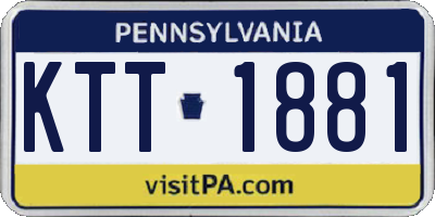 PA license plate KTT1881