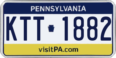 PA license plate KTT1882