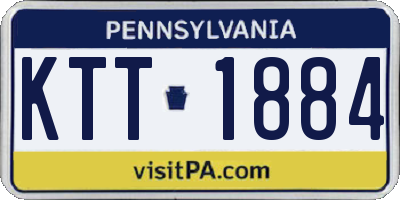 PA license plate KTT1884