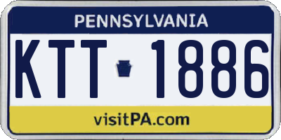 PA license plate KTT1886