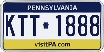 PA license plate KTT1888