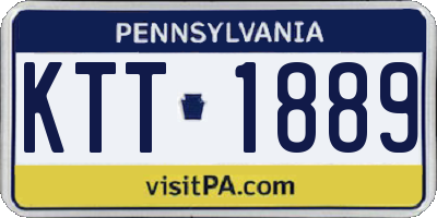 PA license plate KTT1889
